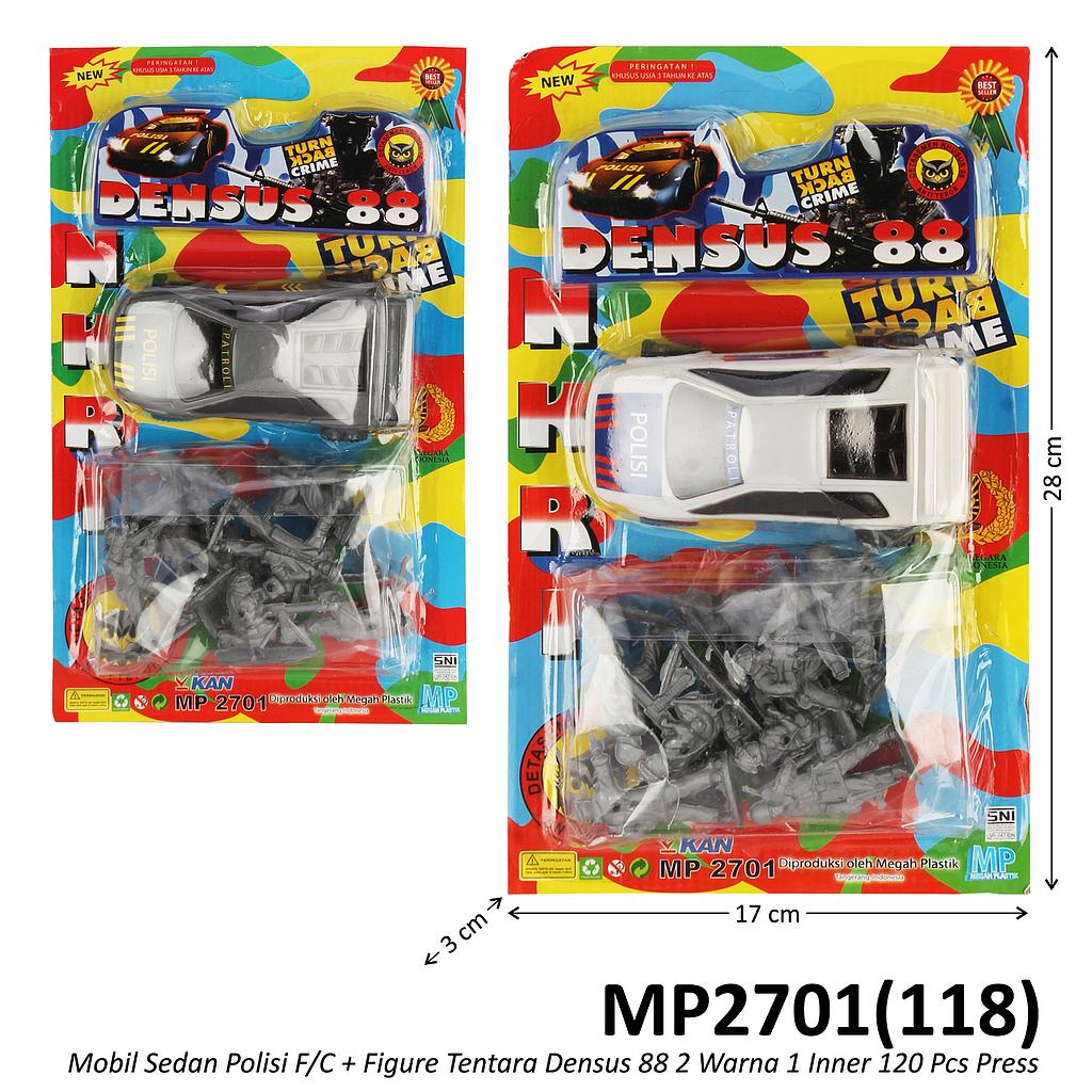 Mobil Polisi Set F/C + Figure Tentara Densus 88 2 Warna 1 Inner 120 Pcs Press @240