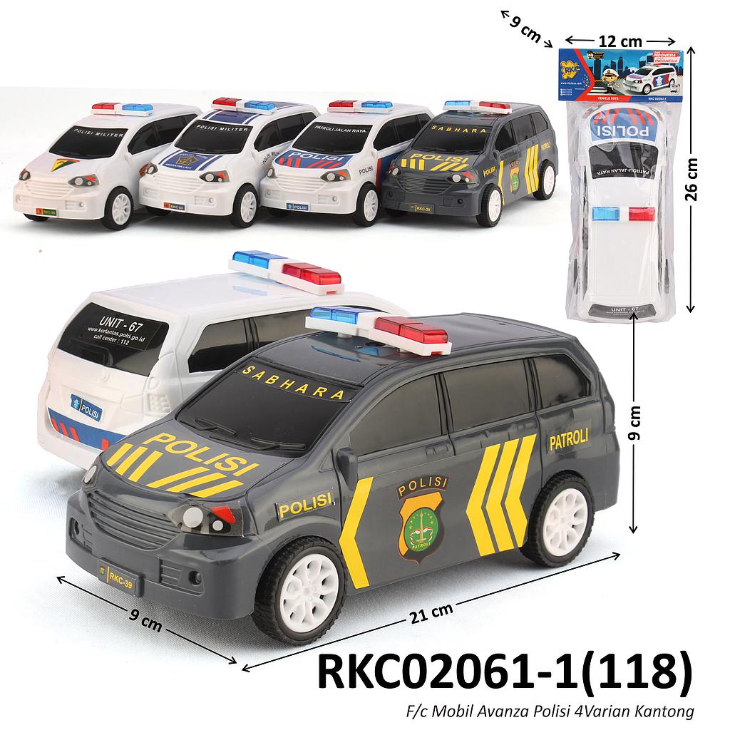 Mobil Toyota Avanza Polisi F/C Vehicle Toys 1 Inner 60 Pcs Ktg PVC @120