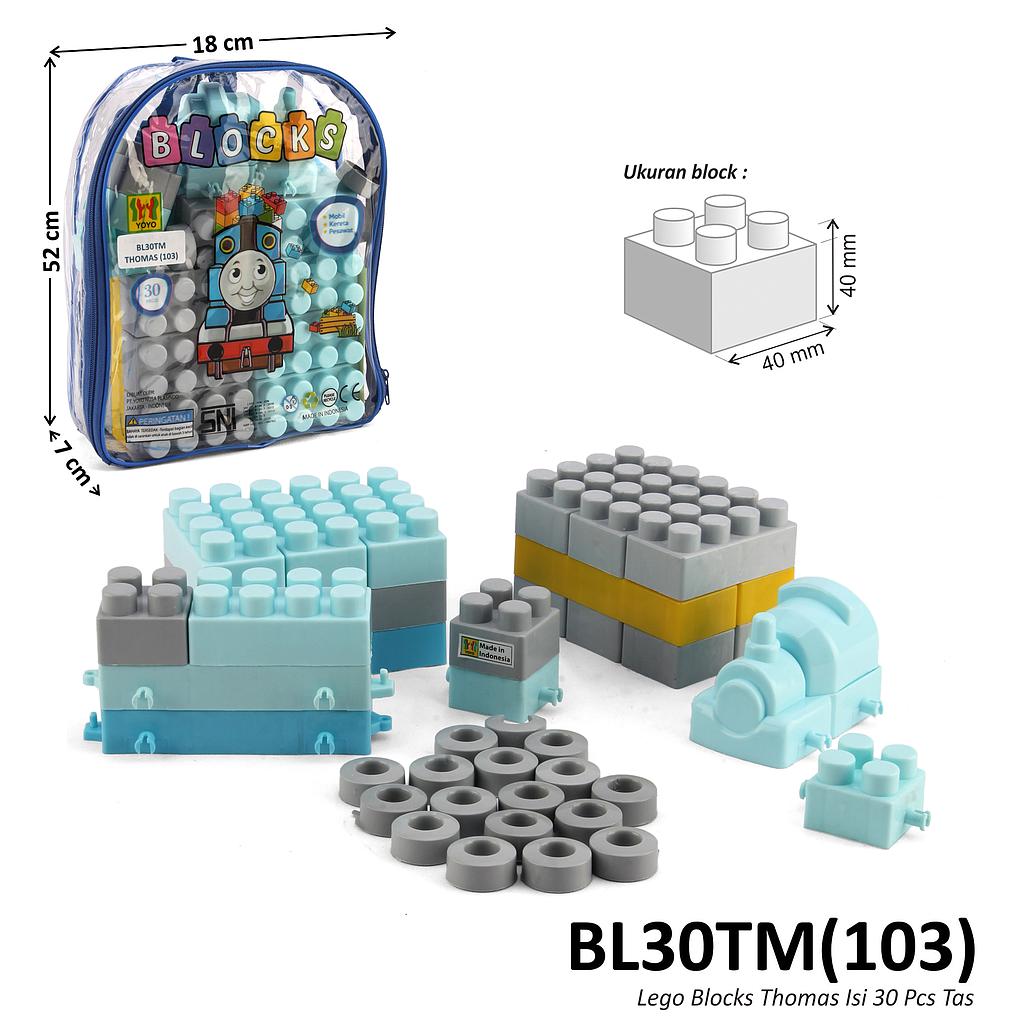 Block 40x40mm 30 Pcs Gambar Kereta Thomas / Hello Kitty Tas Ransel @72