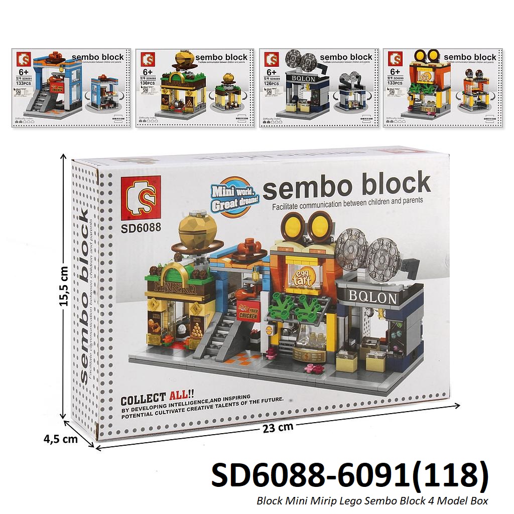 Mini Block Toko Sembo Block 4 Model Box @144