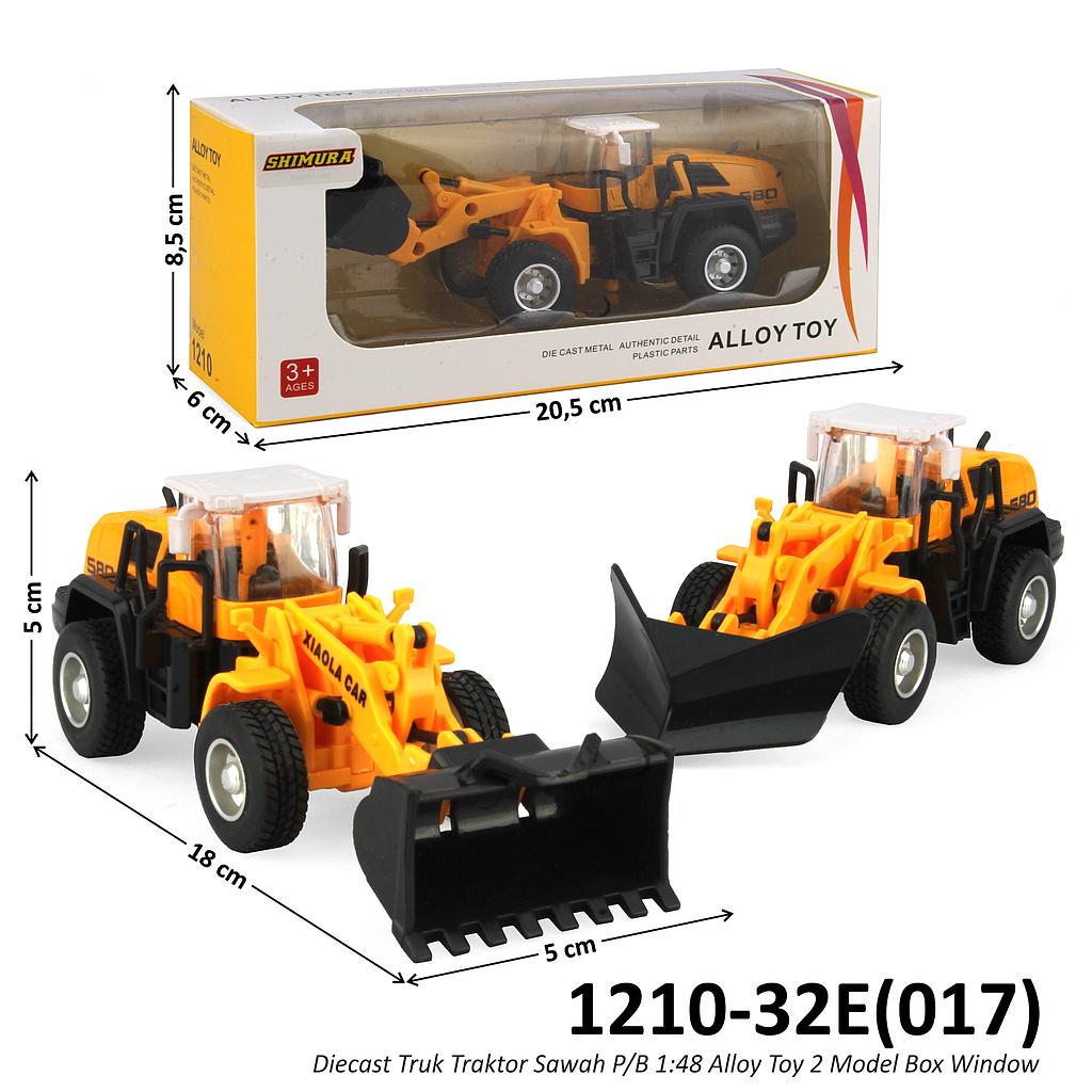 Diecast Truk Traktor Sawah 1:48 P/B Alloy Toy 2 Model Box Window @96