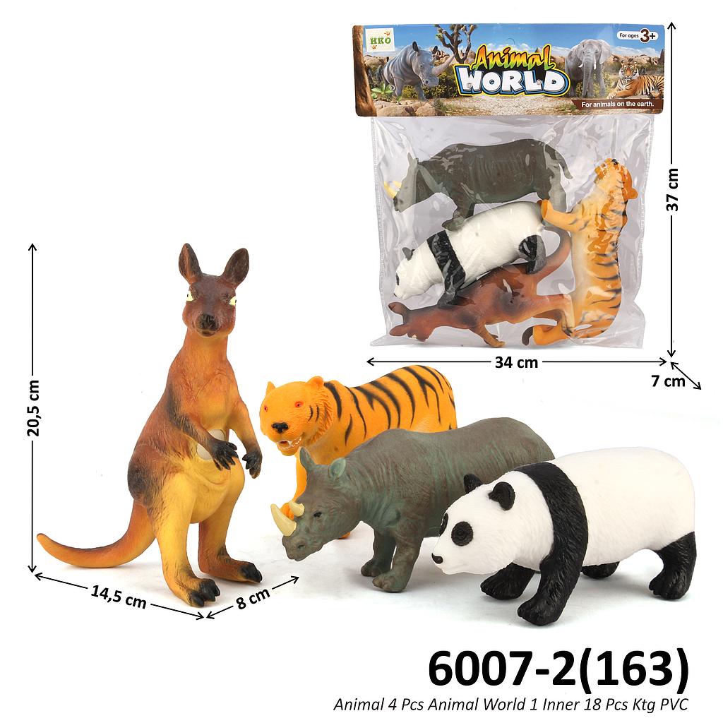 Hewan Liar 4 Pcs Animal World 1 Inner 18 Pcs Ktg PVC @36