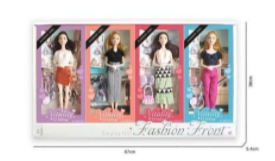 Boneka Skala Barbie Boneka Body Padat Lengan Tekuk  + Tas + Sepatu Vitality Q Lady D-3050 Box Window (Satuan)