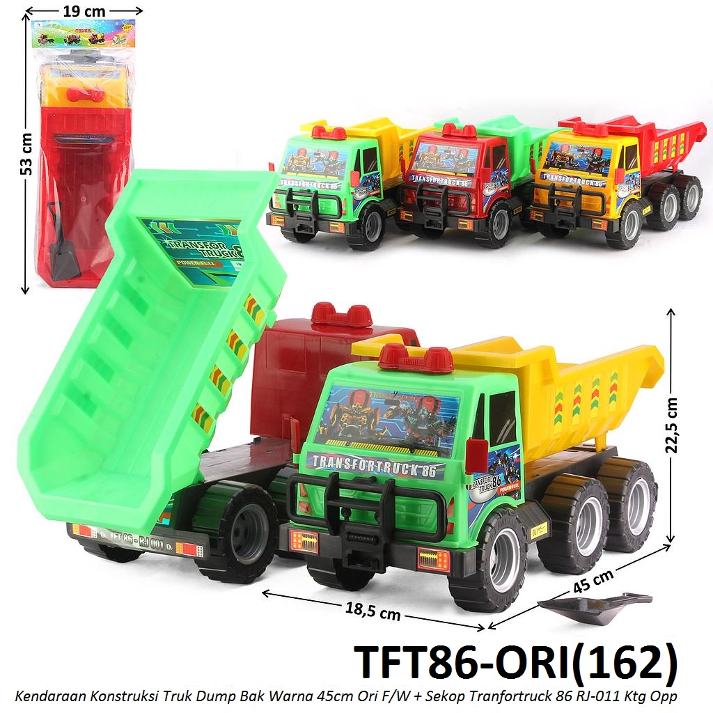 Truk Dump Tronton + Sekop F/W 45 cm Warna Ori Tranfortruck 86 RJ-011 Ktg Opp @15