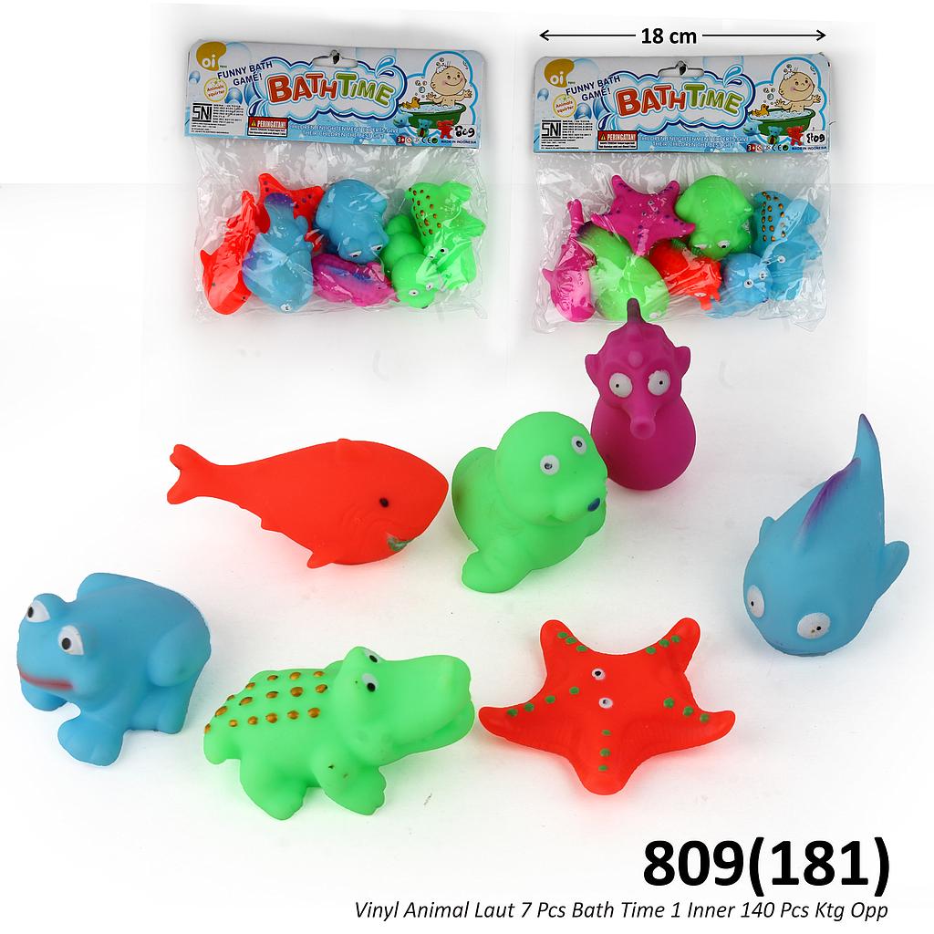 Vinyl Hewan Laut 7 Pcs Bath Time 1 Inner 140 Pcs Ktg Opp @280