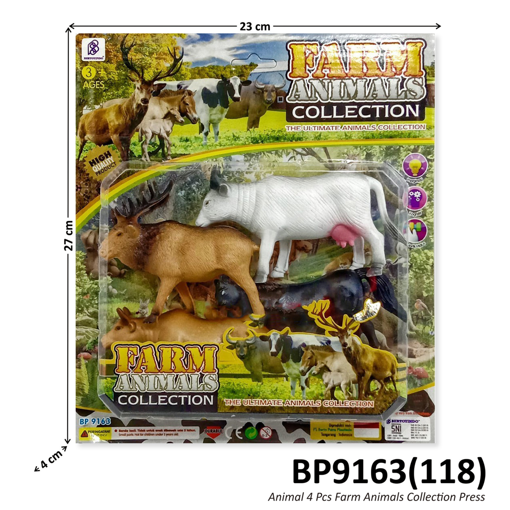 Hewan Ternak 4 Pcs Farm Animals Collection Press @168
