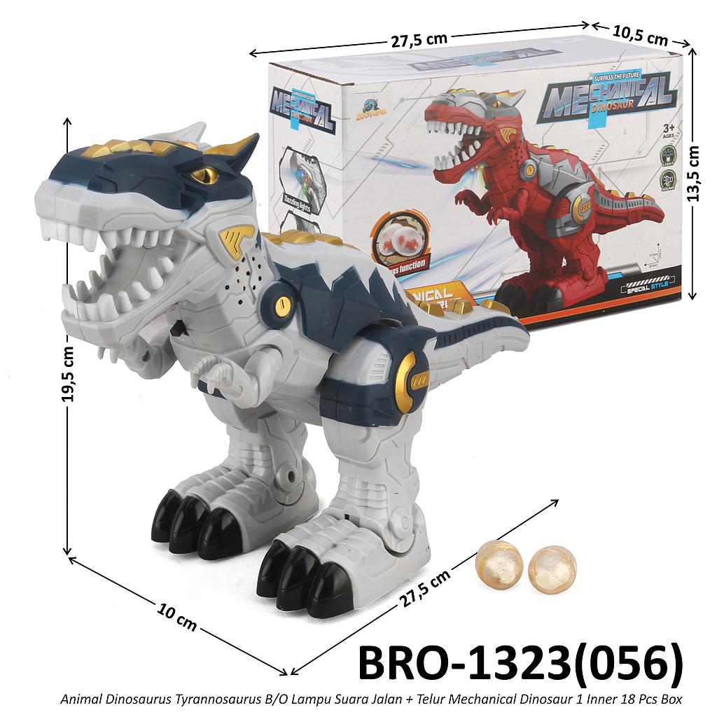 Dinosaurus Robot T-Rex B/O Jalan Bertelur Suara Lampu Mechanical Dinosaur 1 Inner 18 Pcs Box @36