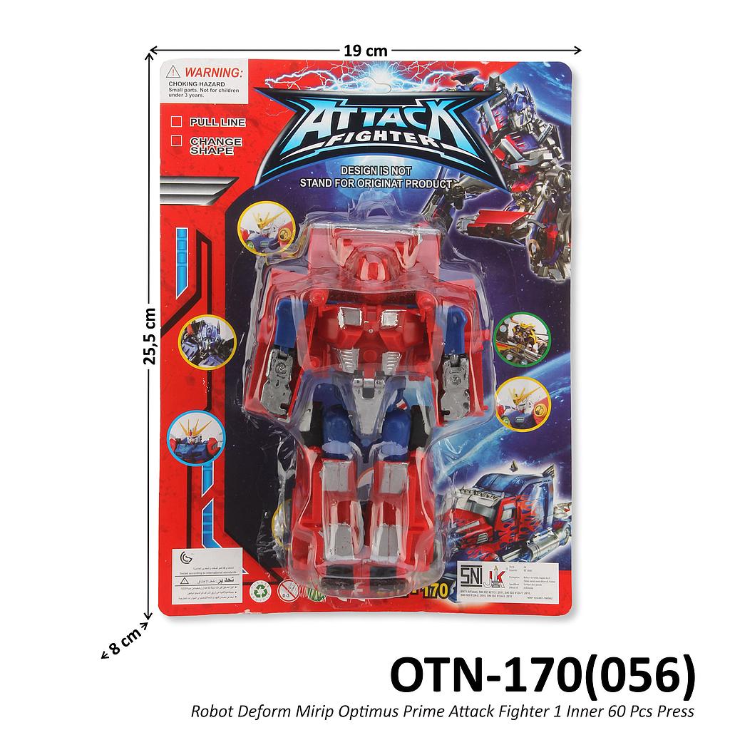 Robot Deform Truk Optimus Prime Attack Fighter 1 Inner 60 Pcs Press @120