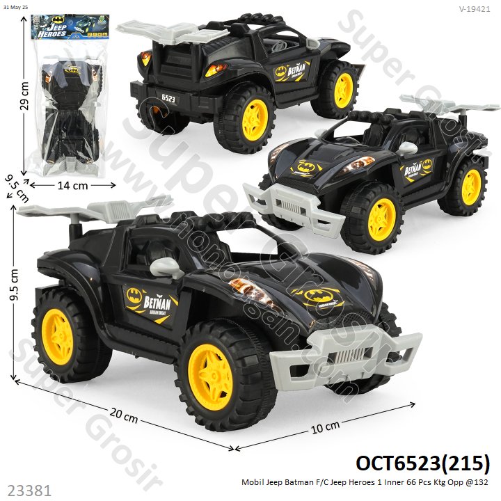 Mobil Jeep Batman F/C Jeep Heroes 1 Inner 66 Pcs Ktg Opp @132