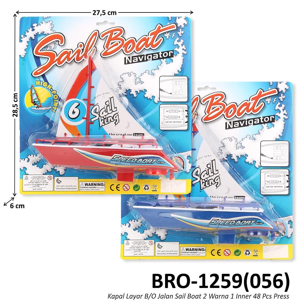 Kapal Layar B/O Jalan Sail Boat 2 Warna 1 Inner 48 Pcs Press @96