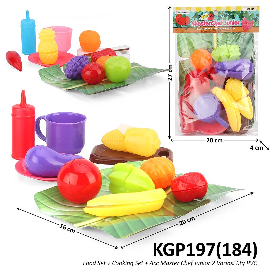 Cooking Set Potong Buah dan Sayur + Acc Master Chef Junior Ktg PVC @120