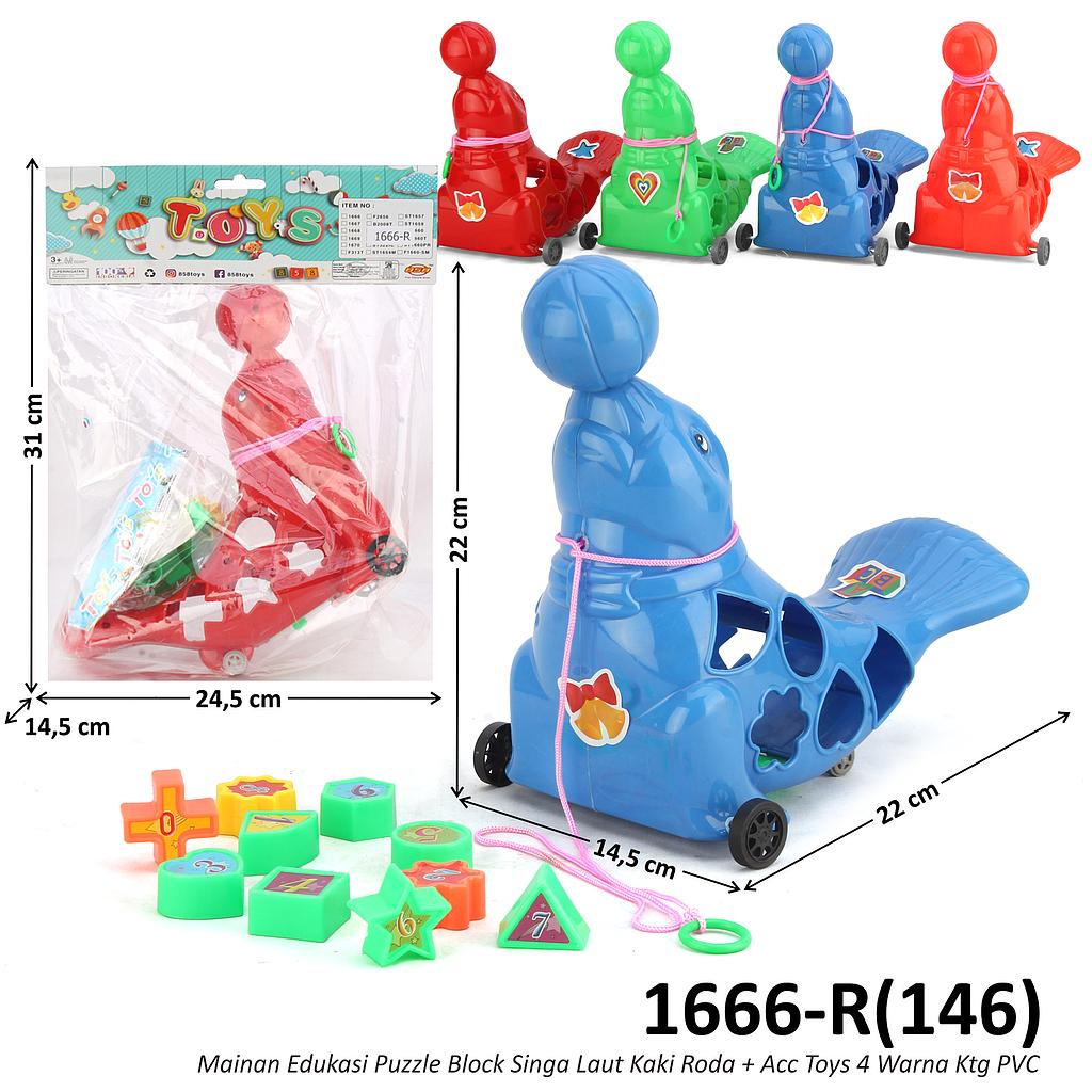 Block Singa Laut Kaki Rodac Toys 4 Warna Ktg PVC @72