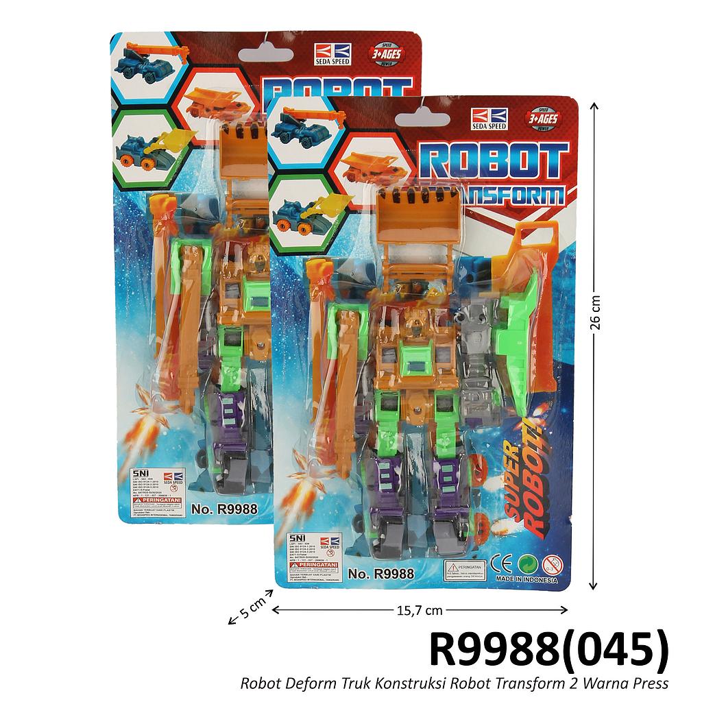 Robot Deform Truk Konstruksi Robot Transform 2 Warna Press @180