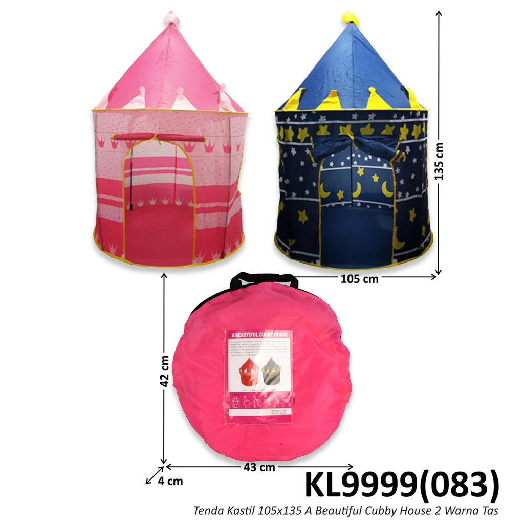Tenda Kastil 105x135 cm A Beautiful Cubby House Castle Tent H-801 / KL9999 Tas @35