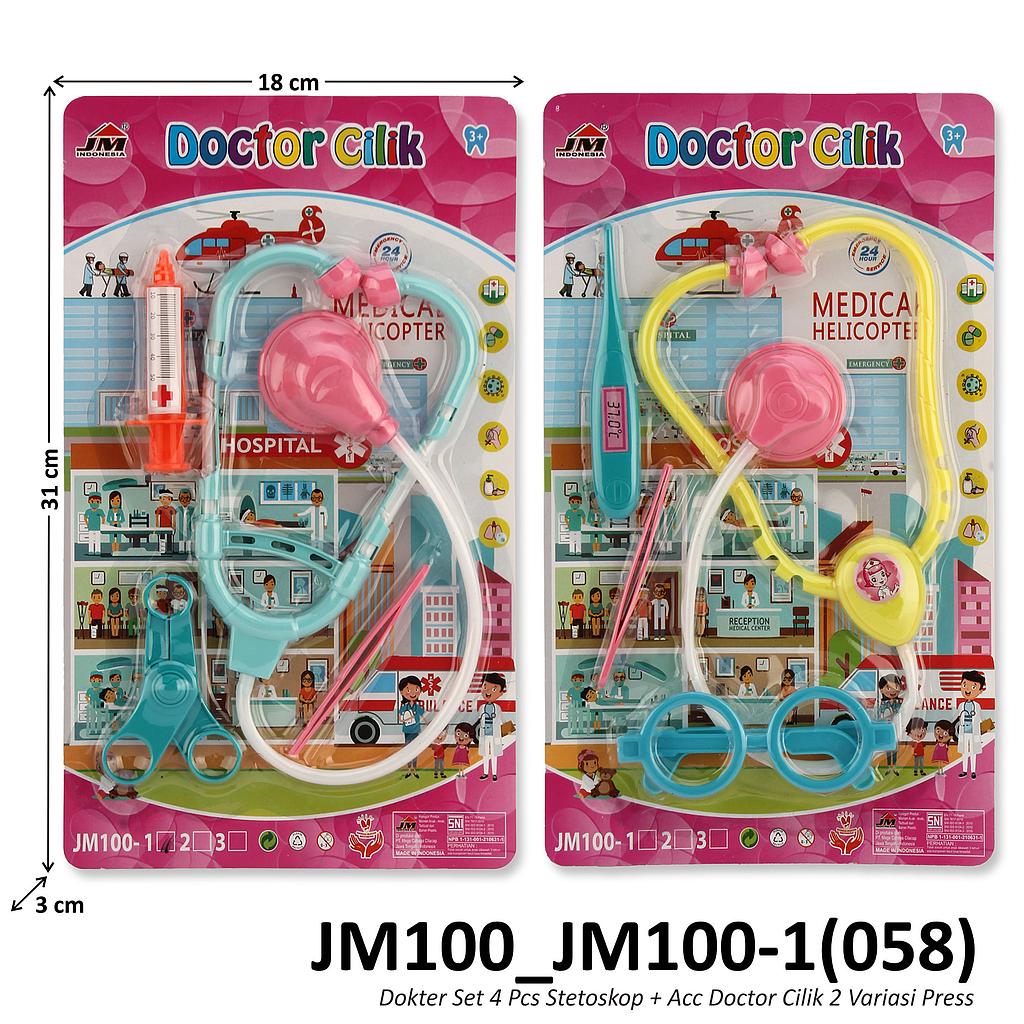 Dokter Set 4 Pcs Stetoskop + Acc Doctor Cilik Press @288
