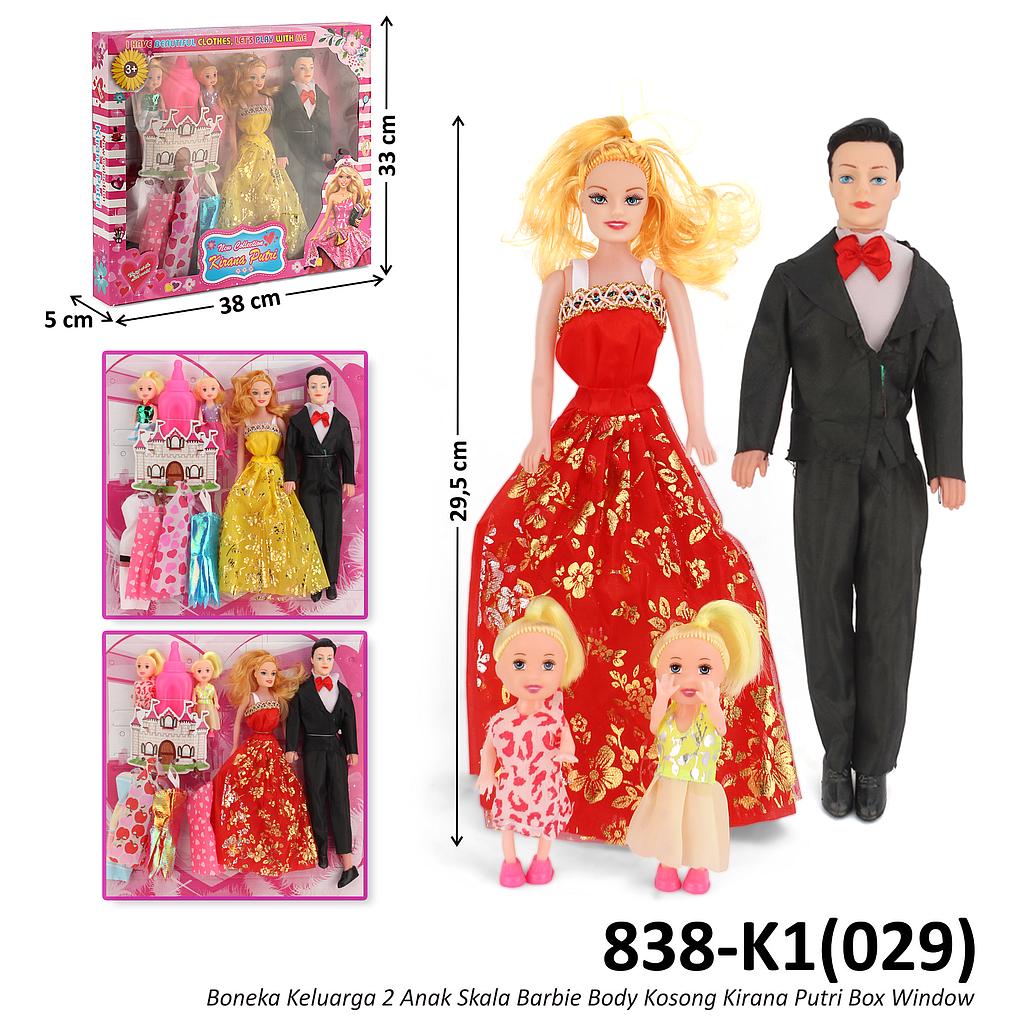 Boneka Barbie Pasangan Set Anak 2 Pcs Kirana Putri Box Window @44