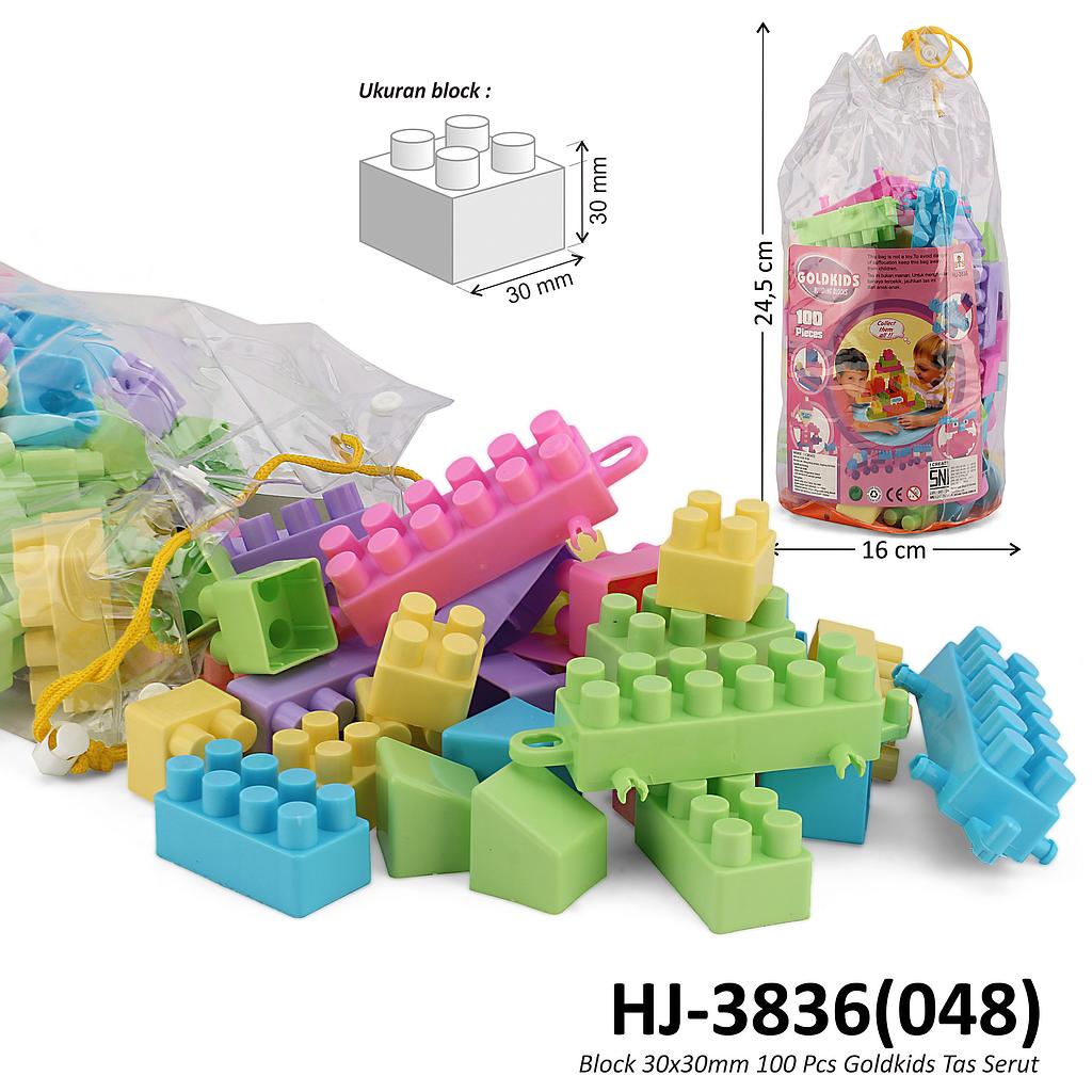 Block 30x30 mm 100 Pcs Goldkids Block Tas Serut @48