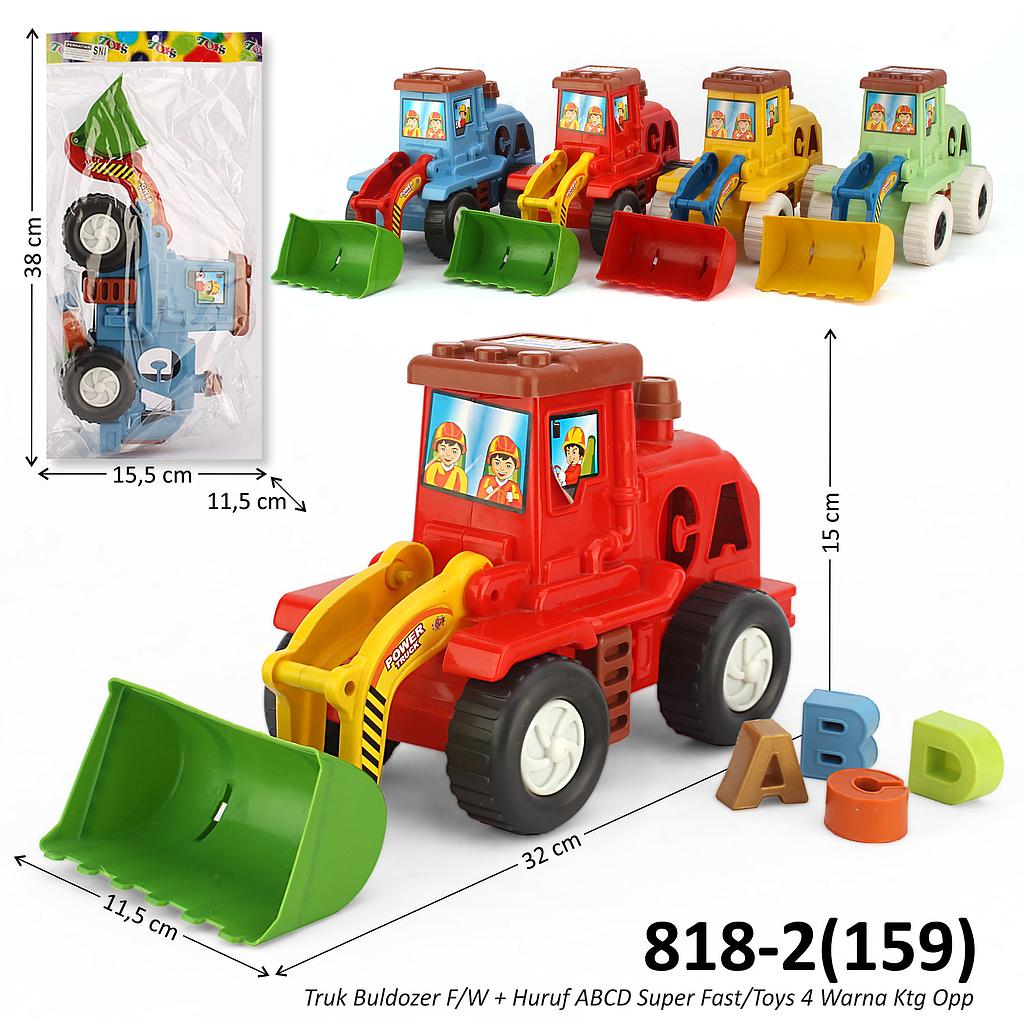 Truk Konstruksi Bulldozer F/W + Huruf ABCD Super Fast/Toys 4 Warna Ktg Opp @72
