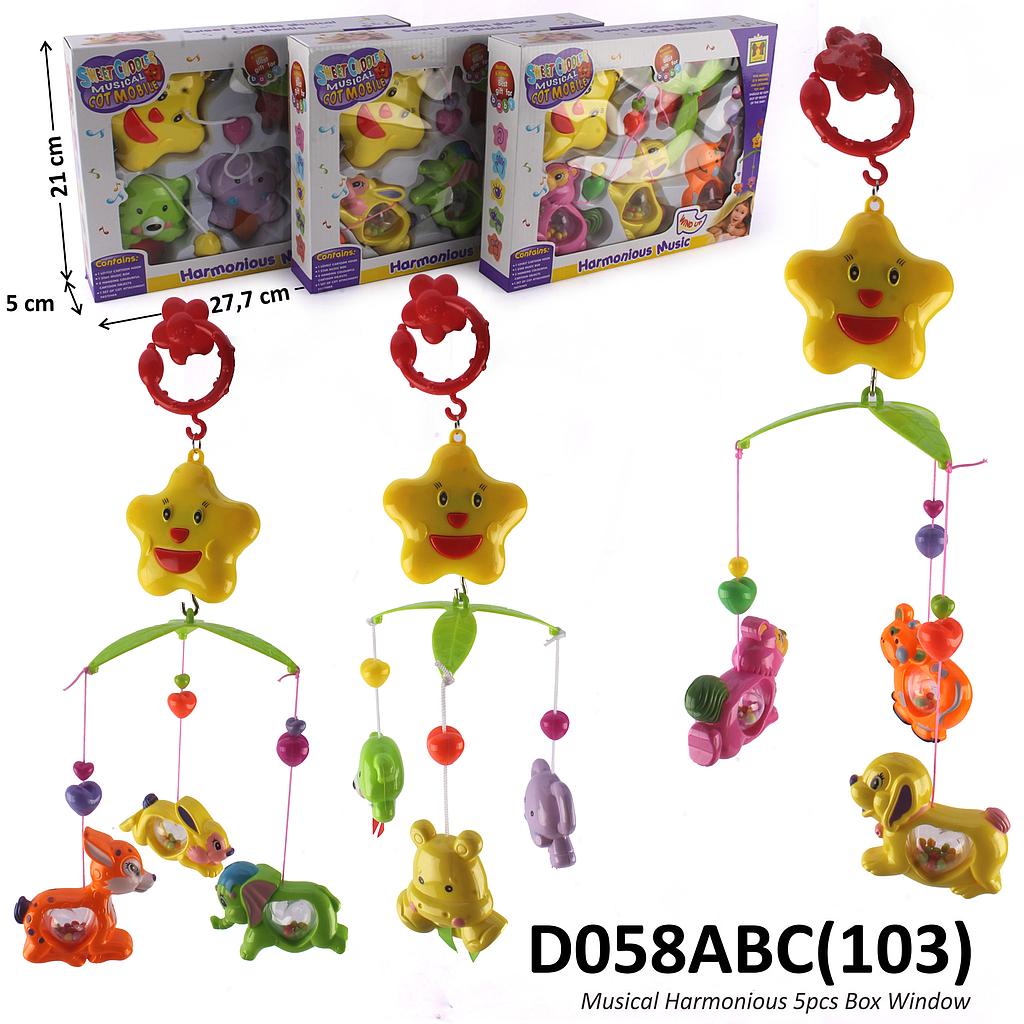 Baby Musical Merry Go Round W/U Karakter Hewan Putar Suara Harmonious 1 Inner 30 Pcs Box Window @60