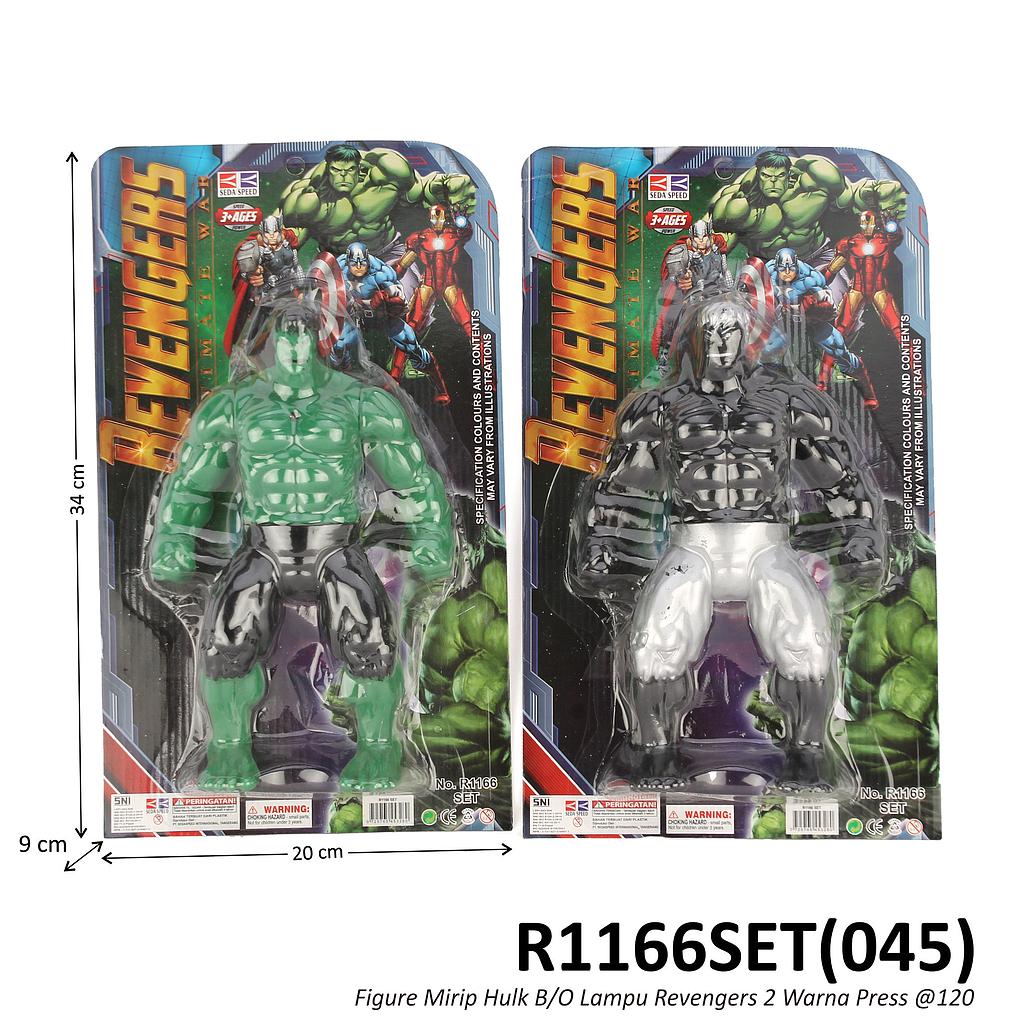 Action Figure Hulk B/O Lampu Revengers 2 Warna Press @120