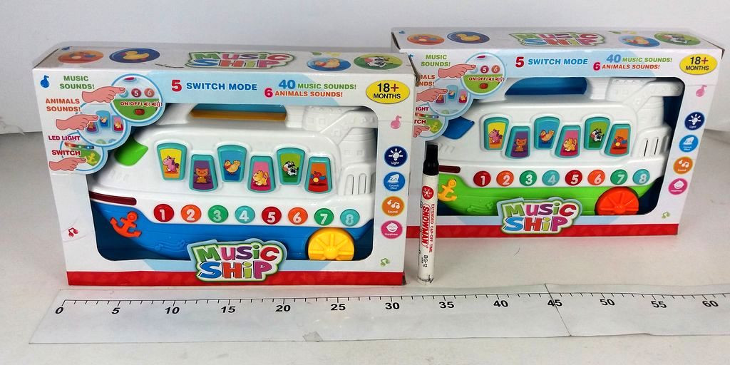 Baby Musical Piano Kapal B/O Musik Suara Hewan Music Ship Box Window @36 