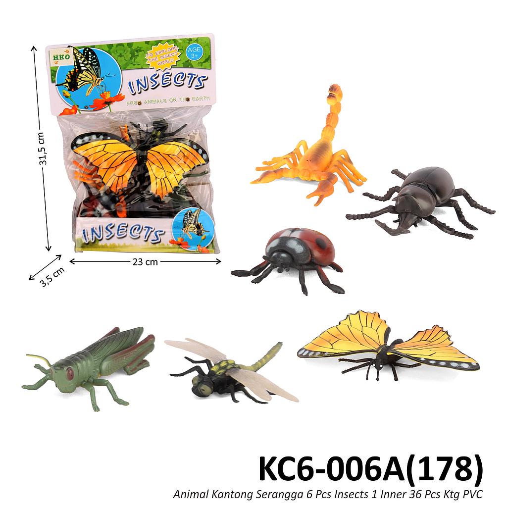 Hewan Serangga 6 Pcs Insects 1 Inner 36 Pcs Ktg PVC @72