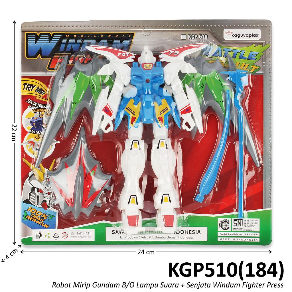 Robot Gundam B/O Suara Lampu Set Senjata Windam Fighter Press @72