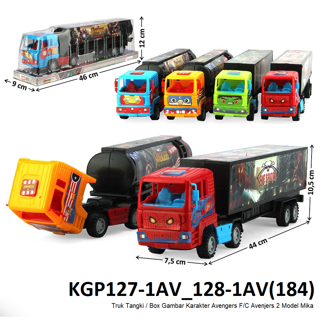 Truk Trailer (Box / Tangki) Avengers F/C 44 cm Avenjers Box Mika @50