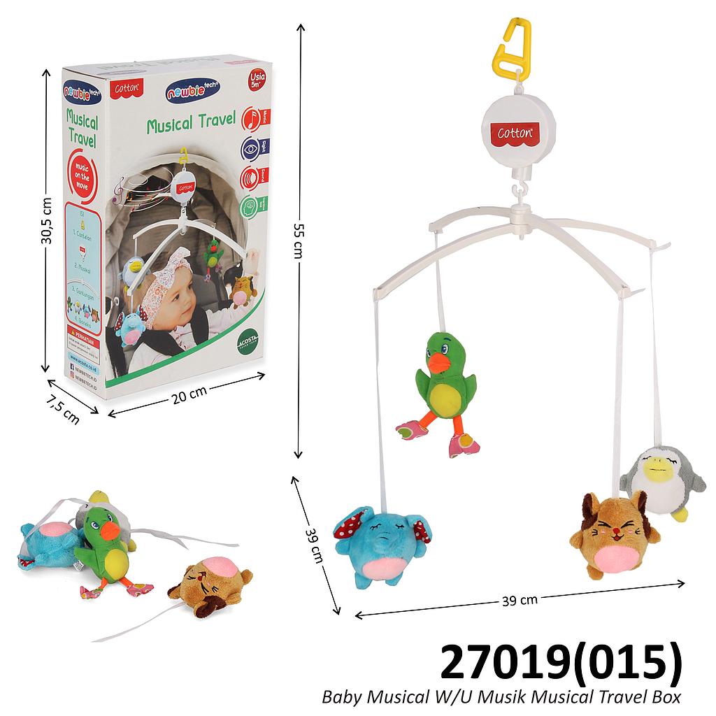 Baby Musical Gantung Merry Go Round W/U Musik Musical Travel Box @33