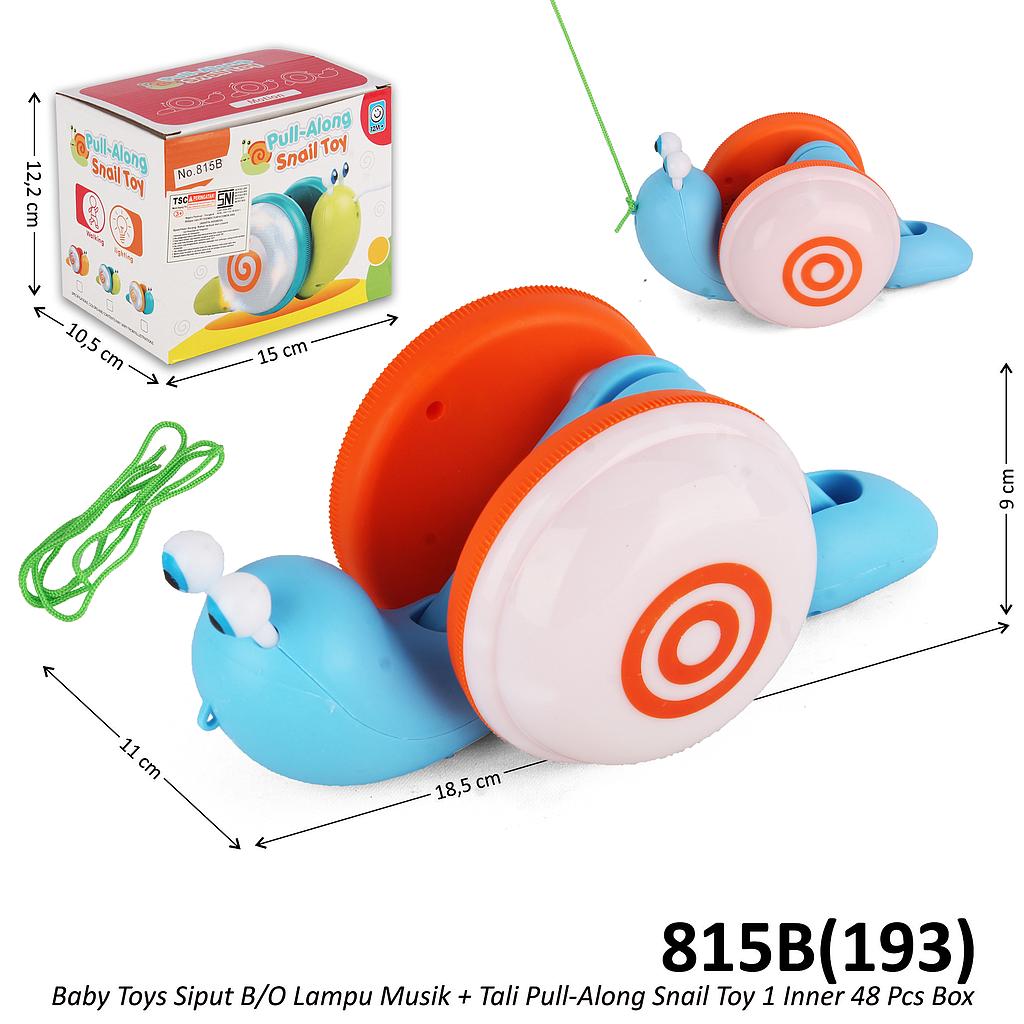 Hewan Siput B/O Lampu Musik + Tali Pull-Along Snail Toy 1 Inner 48 Pcs Box @96