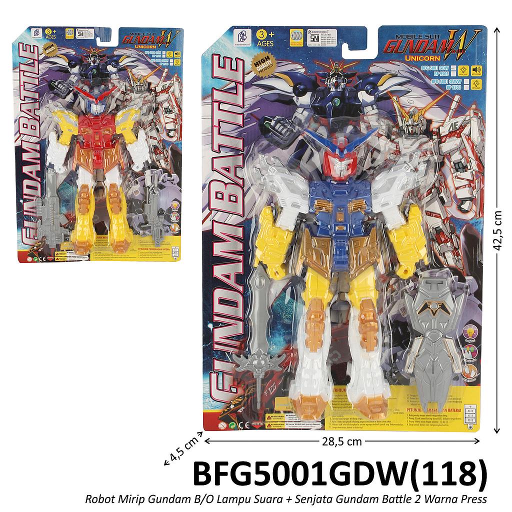 Robot Gundam B/O Suara Lampu Set Senjata Gundam Battle 2 Warna Press @78