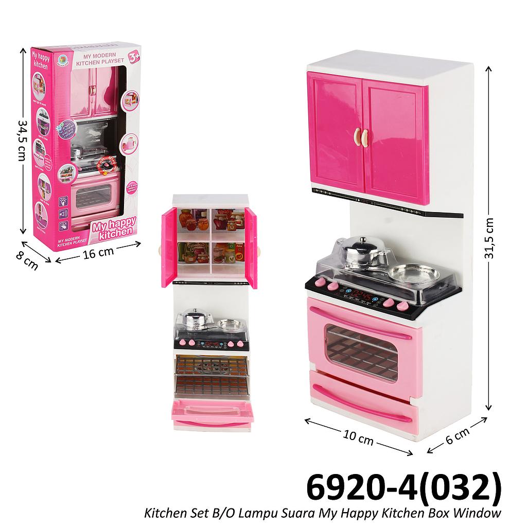 Kitchen Set B/O Lampu Suara My Happy Kitchen Box Window @48