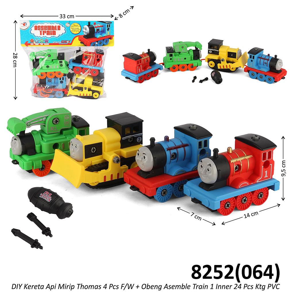 Kereta Thomas 4 Pcs + Obeng DIY F/W Asemble Train 71PS-E29 1 Inner 24 Pcs Ktg PVC @48