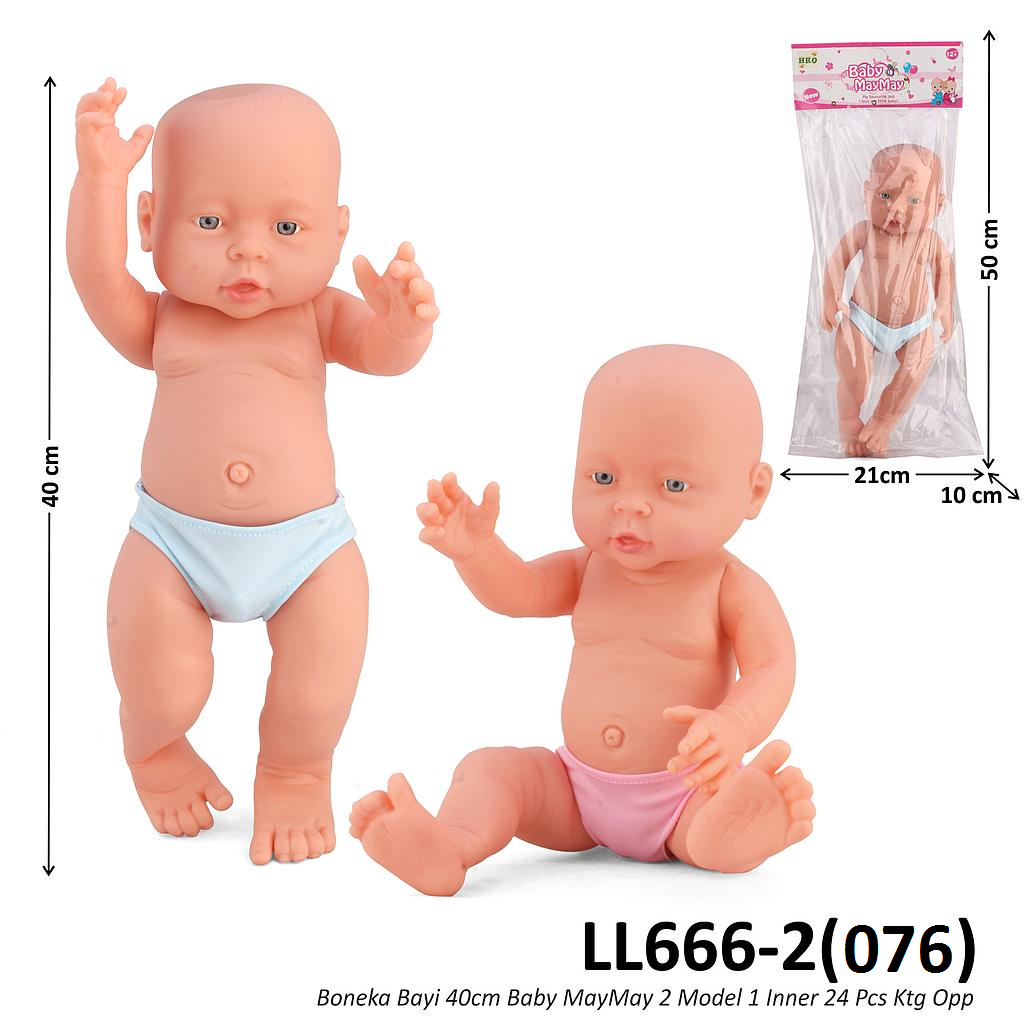 Boneka Bayi Gender Karet 40 cm Baby MayMay 2 Model 1 Inner 24 Pcs Ktg Opp @48