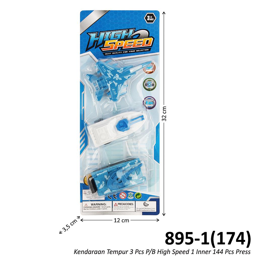 Kendaraan Tempur 3 Pcs P/B High Speed 1 Inner 144 Pcs Press @288