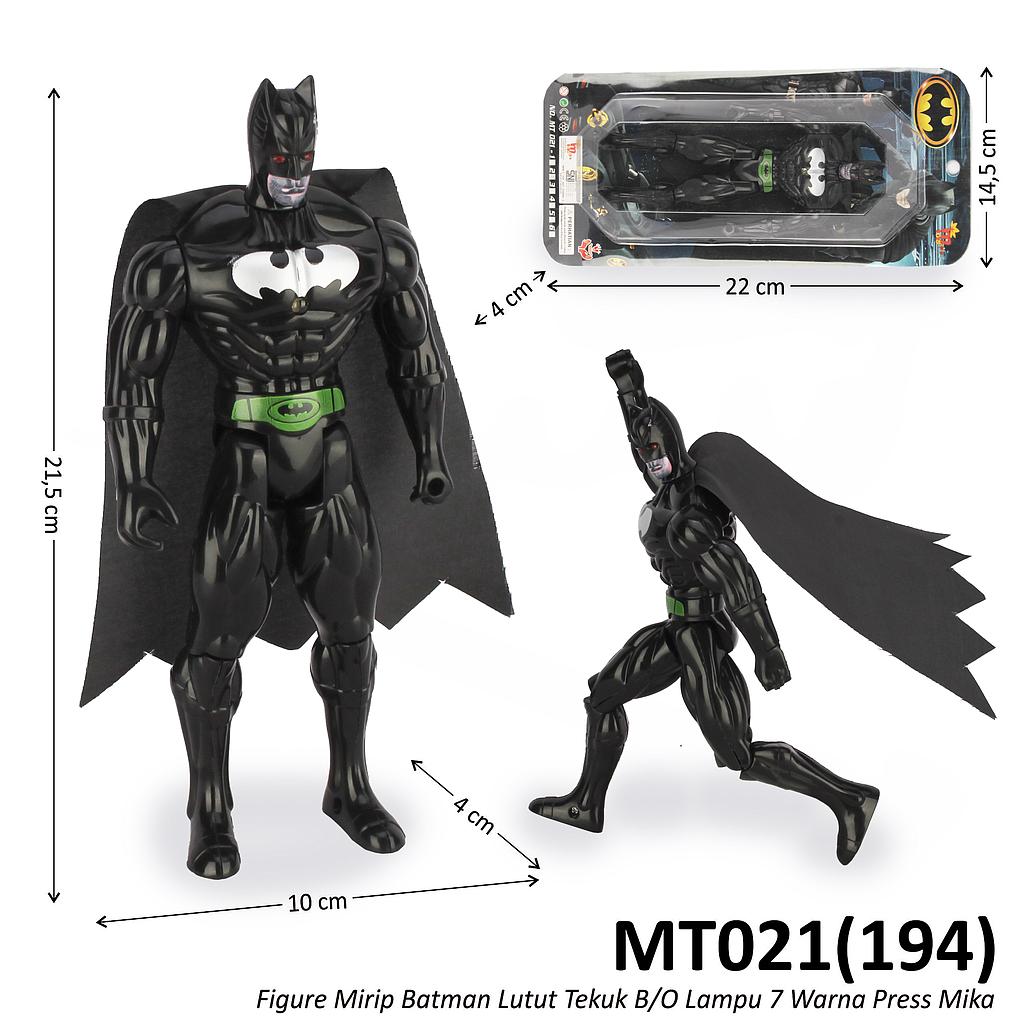 Action Figure Batman Lutut Tekuk B/O Lampu 7 Warna Press Mika @180
