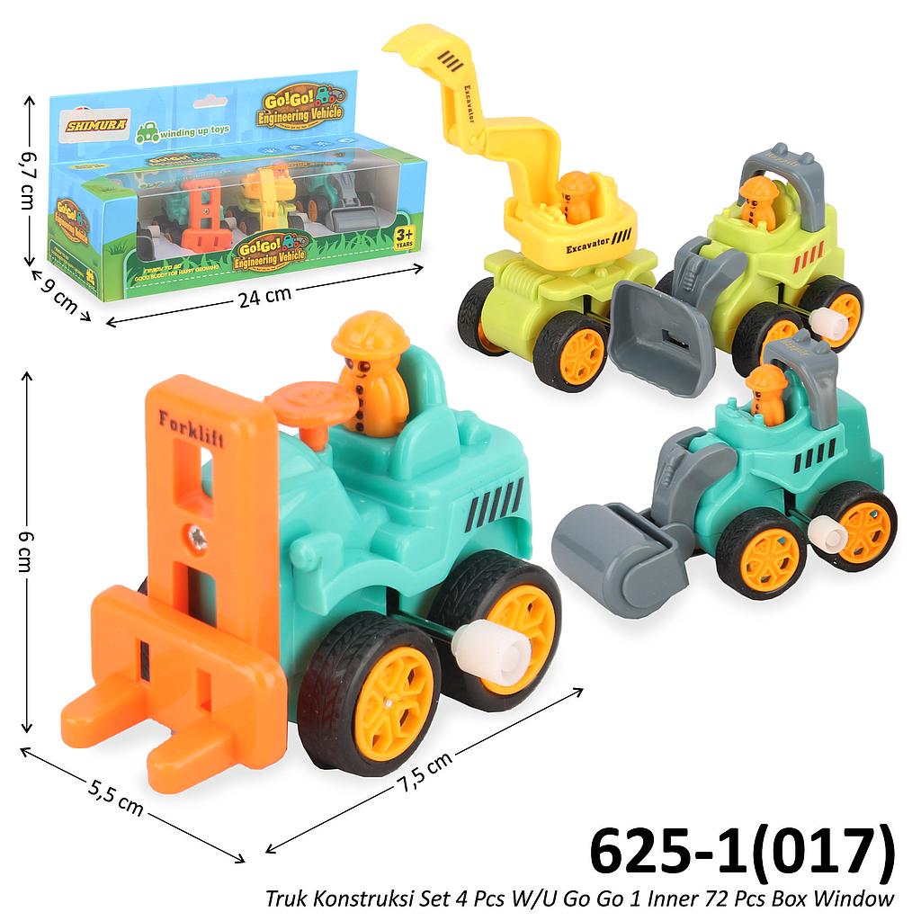 Truk Konstruksi 4 Pcs W/U Go Go 1 Inner 72 Pcs Box Window @144