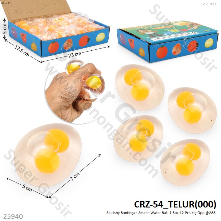 Squishy Bantingan Smash Water Ball 1 Box 12 Pcs ktg Opp @288