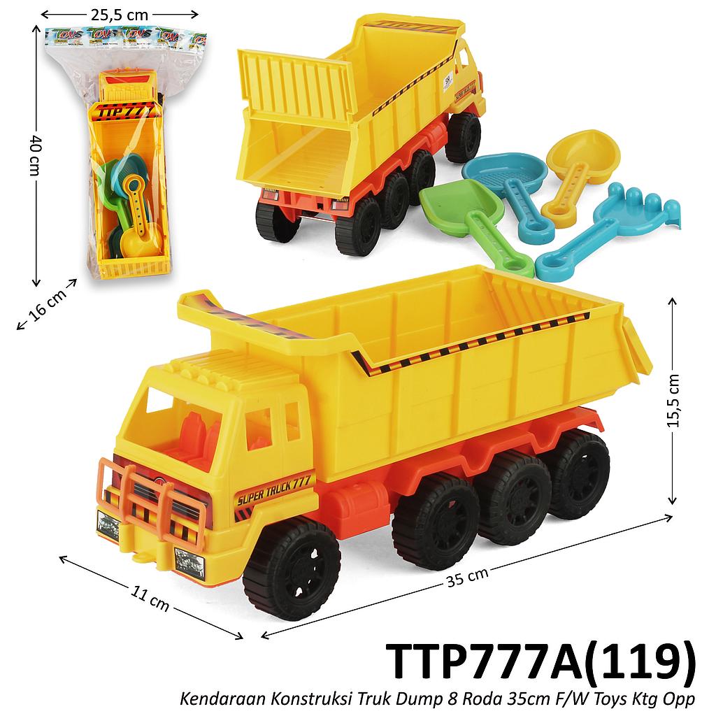 Truk Trailer Dump 8 Roda 35 cm F/W + Sekop Super Truck 777 Ktg PVC @48