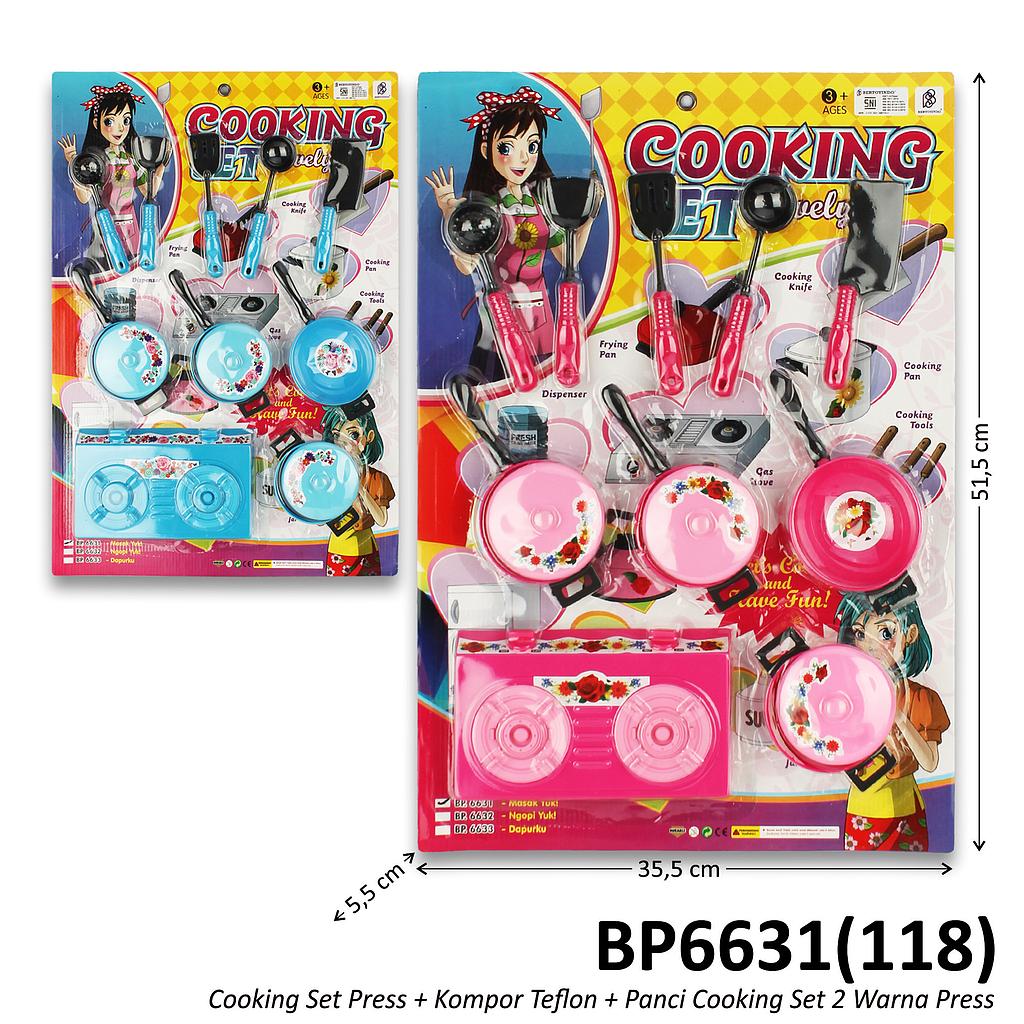 Cooking Set Kompor Teflon + Panci Cooking Set Press @48