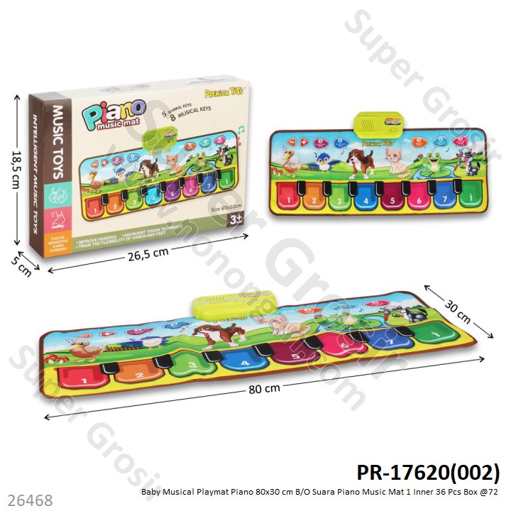 Piano Matras 80x30 cm B/O Suara Piano Music Mat 1 Inner 36 Pcs Box @72