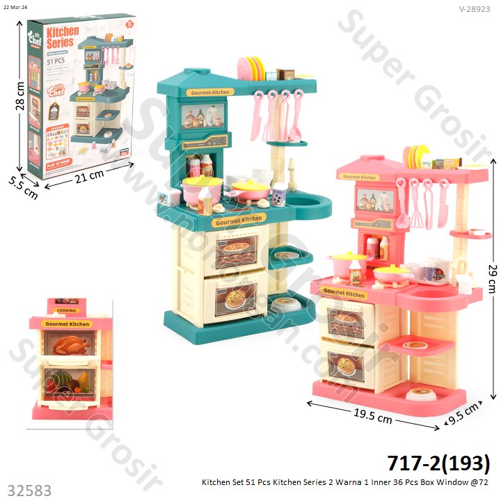 Kitchen Set 51 Pcs Kitchen Series 2 Warna 1 Inner 36 Pcs Box Window @72