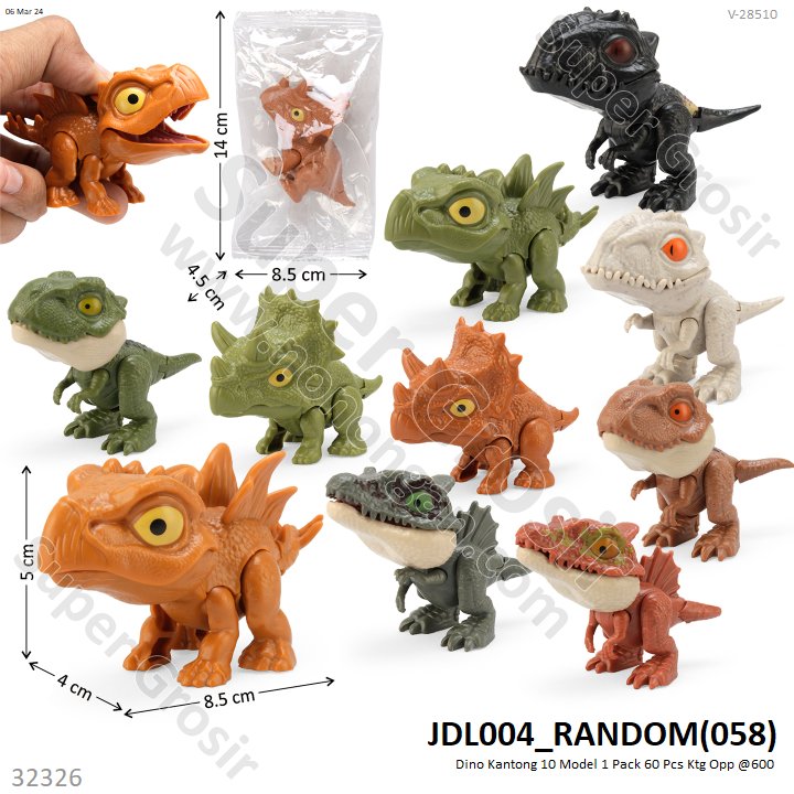 Dino Kantong Satuan 10 Model 1 Pack 10 Pcs Ktg Opp @600