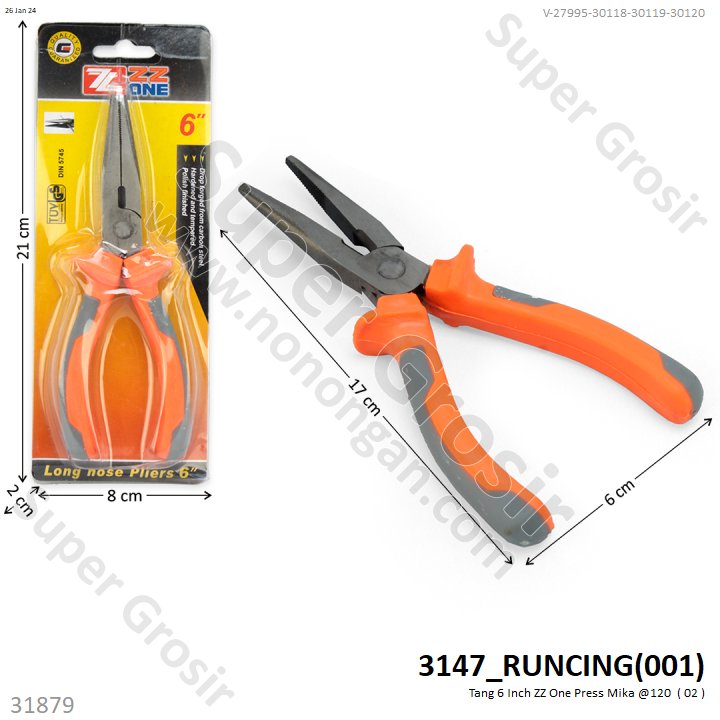 Tang Lancip 6 Inch ZZ One Press Mika @120