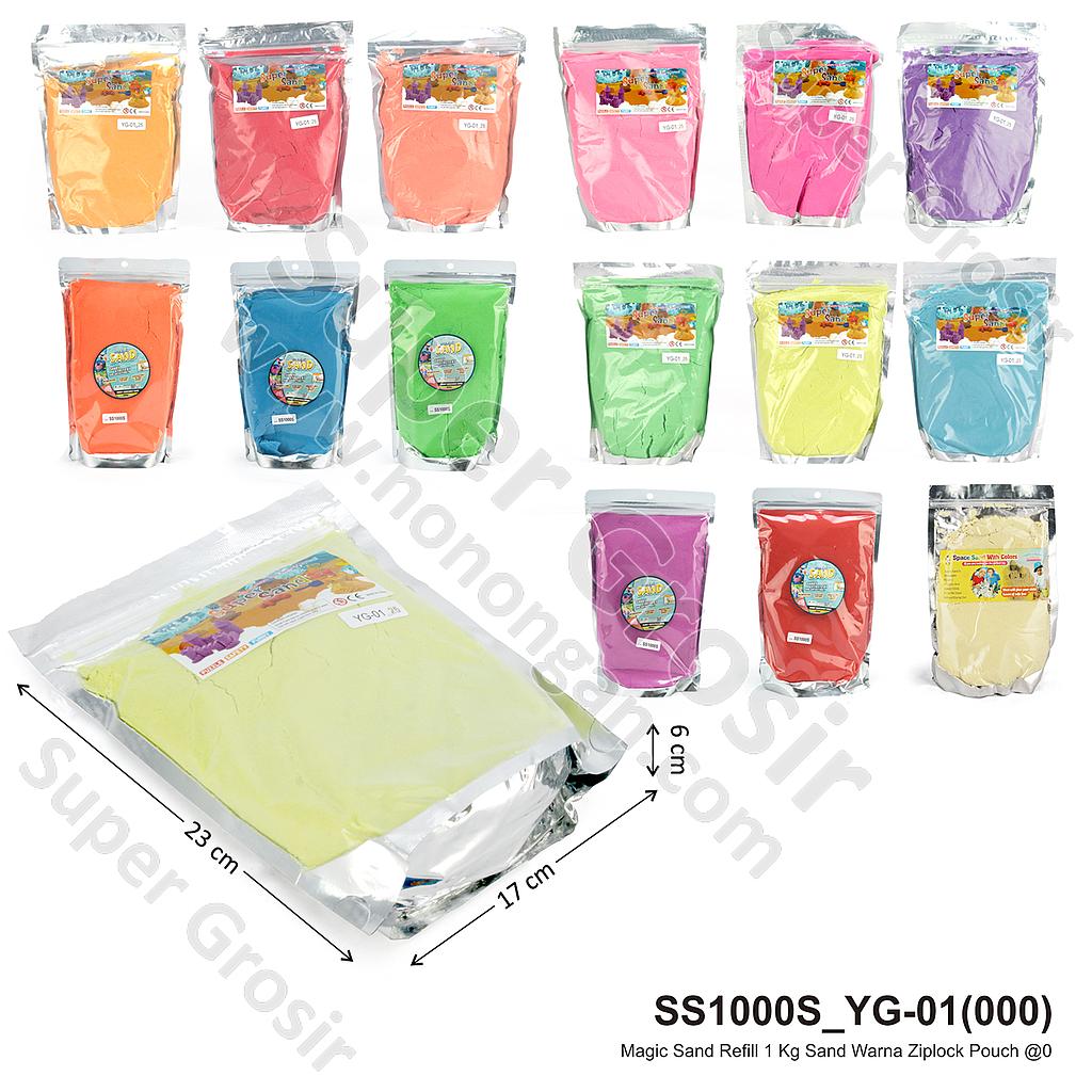 Magic Sand Refill 1 Kg Sand Warna Ziplock Pouch @0