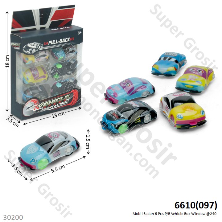 Mobil Set 6 Pcs P/B Vehicle Box Window @240