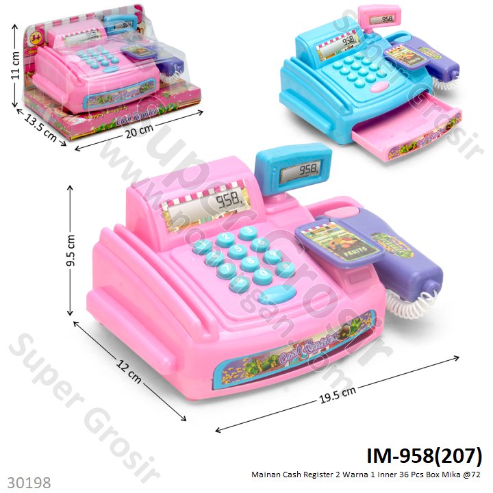 Mainan Kasir Cash Register 1 Inner 36 Pcs Box Mika @72