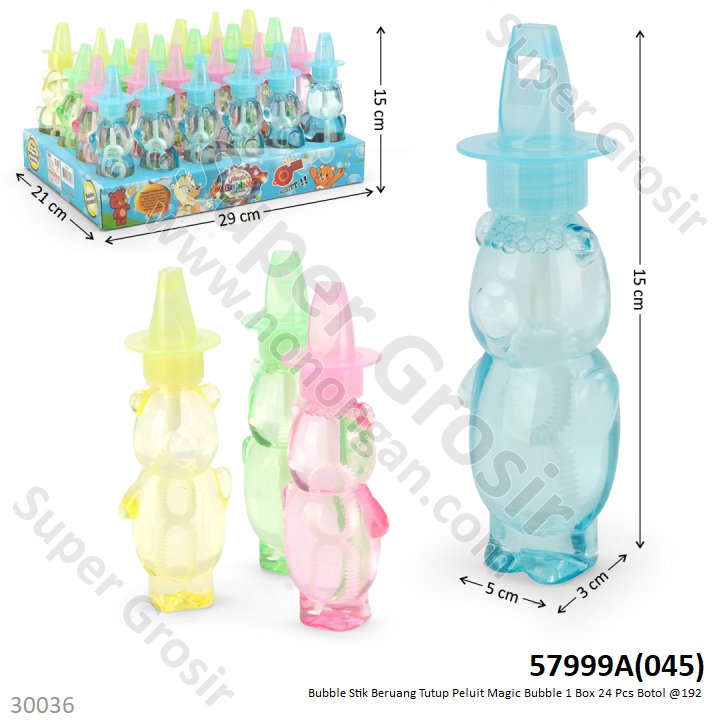 Bubble Stick Beruang Tutup Peluit 1 Box 24 Pcs 1 Karton 8 Box Botol @192