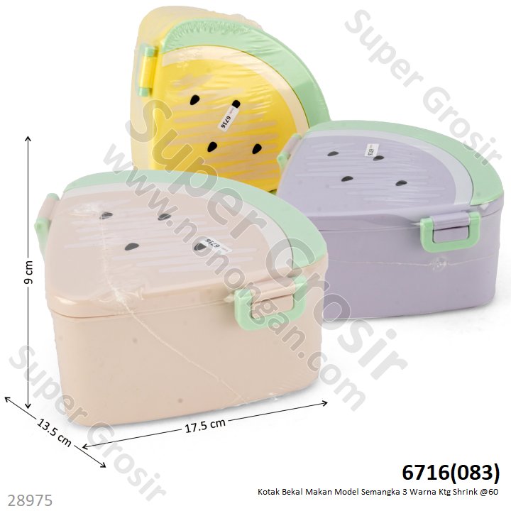 Lunch Box Semangka 3 Warna Ktg Shrink @60