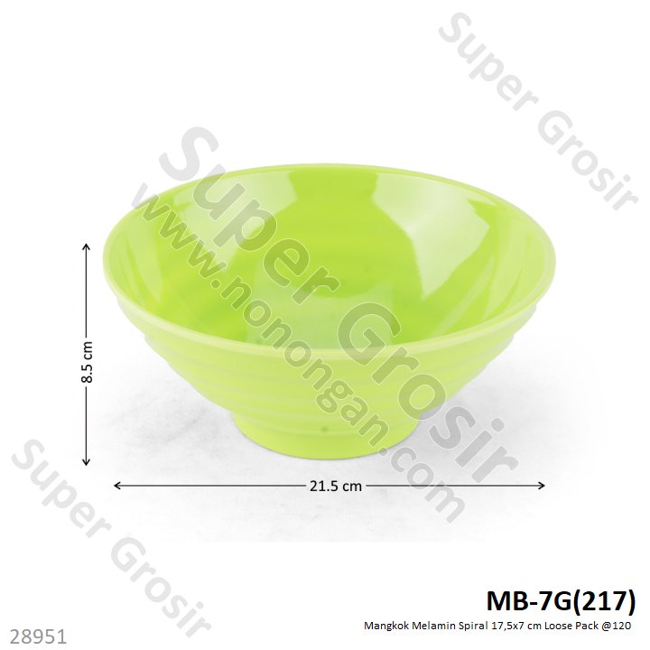 Mangkok Melamin Spiral 17,5x7 cm Loose Pack @120